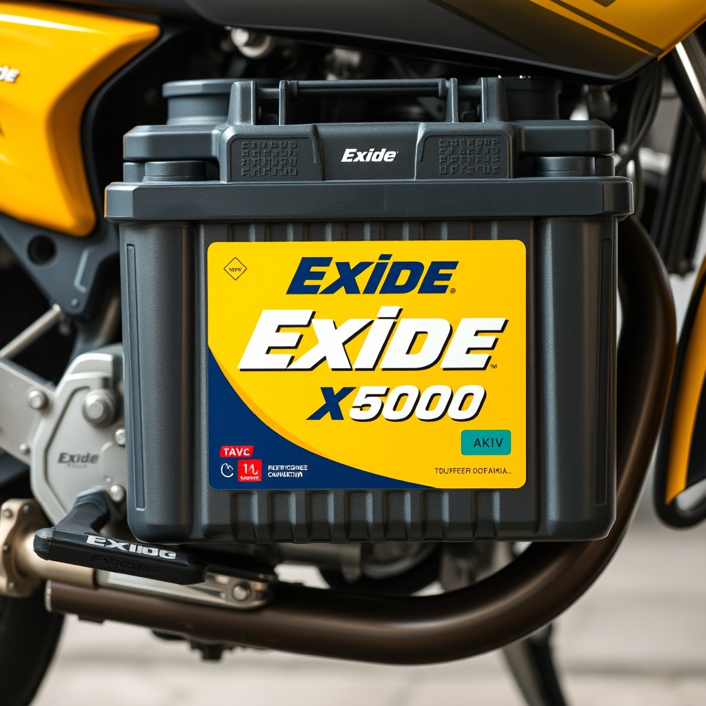 Exide EK600 akünün açık mavi-yeşil tonlarda