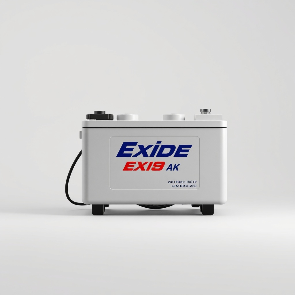 Clean photorealistic photo of Exide EK600 akü’nün iç yapısı (kesit görünümü)